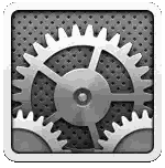 Gear Icon With Hole Sticker