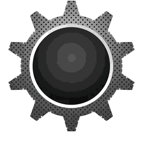 Gear With Black Center Sticker