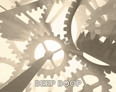 Gears Saying Beep Boop GIF
