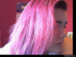 Geeky Girl Sneaky Eyebrows Up  GIF