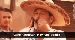 Gene Parmesan Greets How You Doing GIF