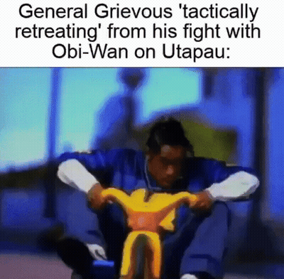 General Grievous Retreating from Obi-Wan