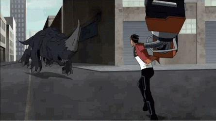 Generator Rex Fighting Against A Creature GIF
