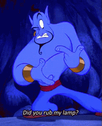 Genie Angry Ask Did You Rub My Lamp GIF