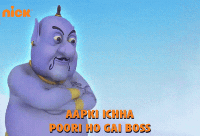 Genie Cartoon With Poori Ho Gai Boss GIF
