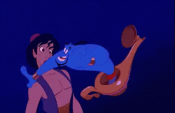 Genie Force Aladdin To Rub The Lamp GIF