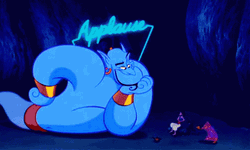 Genie Listening To Aladdin Story GIF