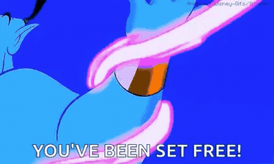 Genie Saying You've Been Set Free GIF
