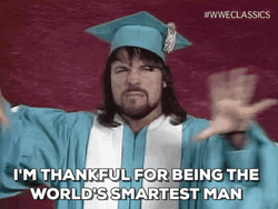 Genius Lanny Poffo WWE Graduation GIF