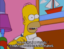 Genius Writer Homer Simpson GIF