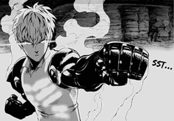 Genos Fighting Saitama Manga GIF | GIFDB.com