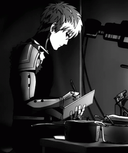 Genos Taking Notes GIF