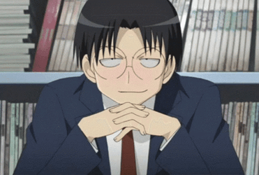 Genshiken Scheming An Evil Plan GIF