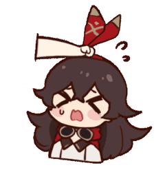 Genshin Amber Chibi Pain Reaction GIF