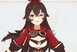 Genshin Amber Waving GIF