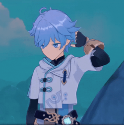 Genshin Impact Chongyun Head Scratch GIF