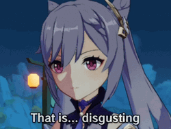 Genshin Impact Keqing That Is Disgusting GIF