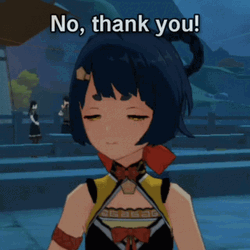Genshin Impact Mihoyo No Thank You Response GIF