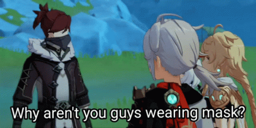 Genshin Impact Treasure Hoarder With Kazuha And Lumine GIF