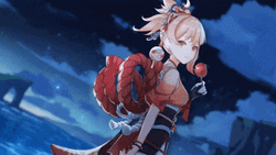 Genshin Impact Yoimiya With Lollipop GIF