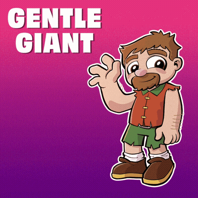 Gentle Giant Bearded Man Cartoon GIF