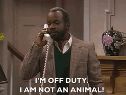 Geoffrey Butler I'm Off Duty Hang Up Phone GIF
