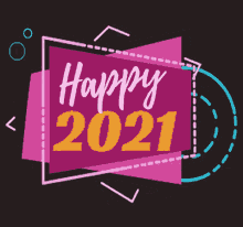 Geographic Animation Happy 2021 Celebration  GIF