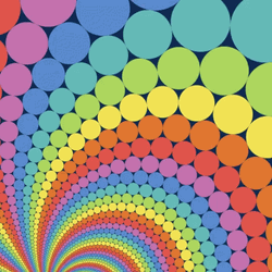 Geometric Circles Rainbow