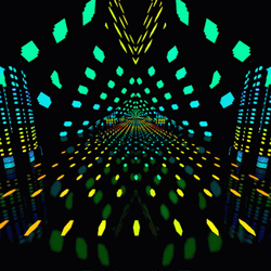 Geometrical Lights Colorful Optical Illusion GIF