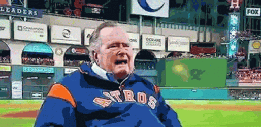 George Bush Shoe Baseball GIF