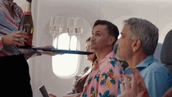 George Clooney Having Wine GIF