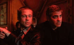 George Clooney With Brad Pitt GIF