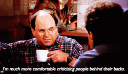 George Costanza Criticizing People Behind Their Back GIF