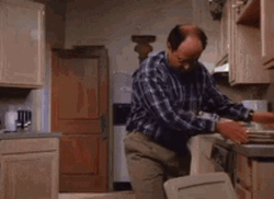 George Costanza Eating Leftover Food GIF