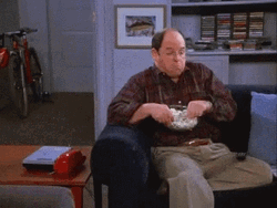 George Costanza Eating Popcorn GIF