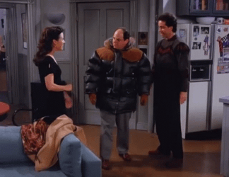 George Costanza Jerry Seinfeld Playful Slaps GIF