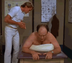 George Costanza Oil Massage GIF