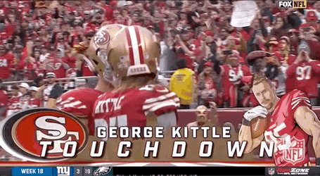 George Kittle 2 Yard Touch Down GIF