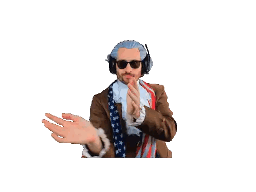 George Washington Costume Man Sticker