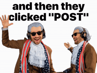 George Washington Costume Saying And Then They Clicked GIF