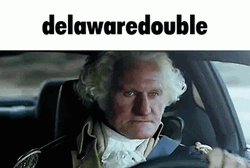 George Washington Driving Delaware Double GIF