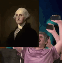 George Washington Image Passing By GIF