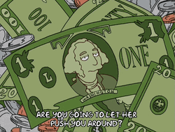 George Washington One Dollar Bill The Simpsons GIF