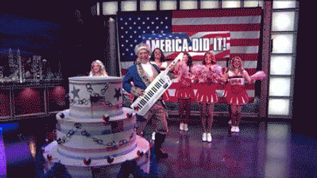 George Washington Playing Electric Guitar SNL GIF