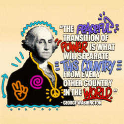 George Washington Shimmering Digital Art GIF
