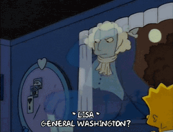 George Washington Sneaking The Simpsons GIF
