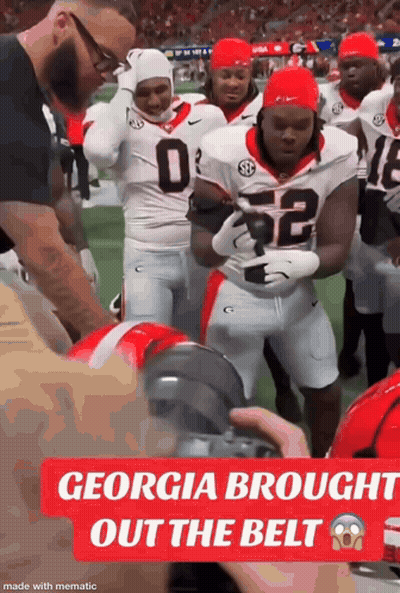 Georgia Football Players On Field GIF