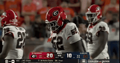Georgia vs Auburn Football Game on ESPN