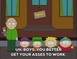 Get Back To Work South Park GIF