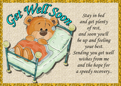 Get Better Soon Bear Resting In Bed GIF